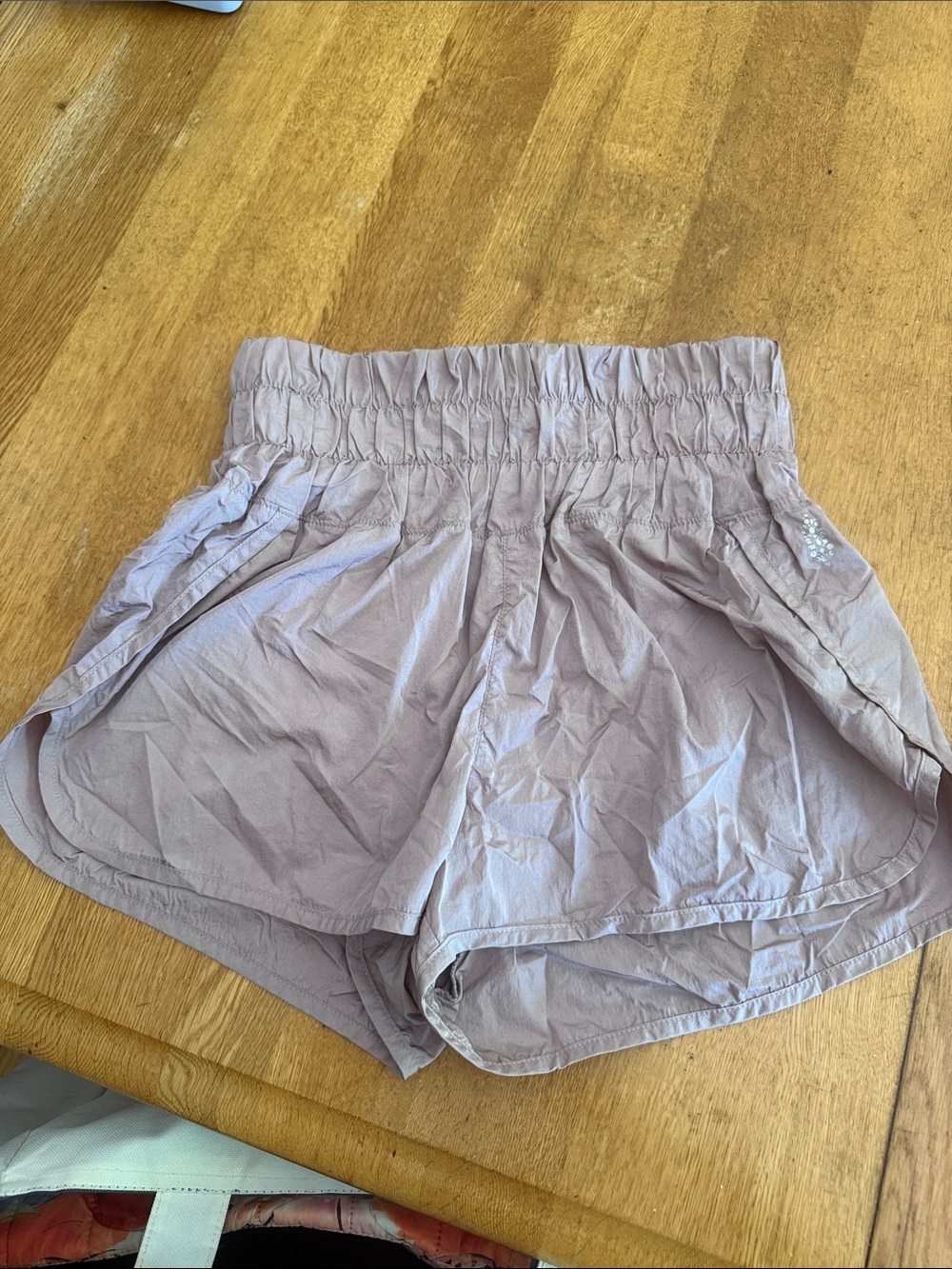 Free People High-Waist Athletic Shorts — Dusty Mauve